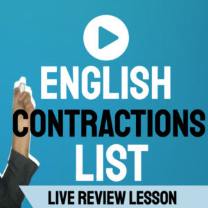 English Contractions list