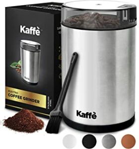 Kaffe Coffee Grinder Electric - Spice Grinder w/Cleaning Brush, Easy On/Off