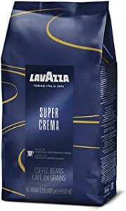 Lavazza Super Crema Whole Bean Coffee Blend, Medium Espresso Roast, Authentic