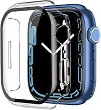 Smiling 2 Pack Case Built in Tempered Glass Screen Protector Compatible with Apple Watch