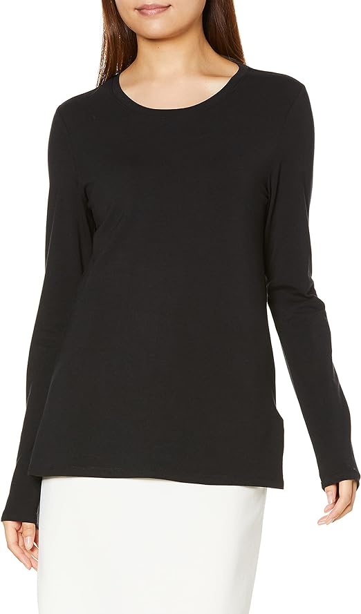 Amazon Essentials Women&#39;s Classic-Fit Long-Sleeve Crewneck T-Shirt (Available in Plus Size)